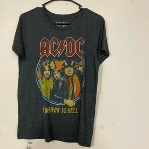 Lucky Brand AC/DC Logo Tee in Charcoal
